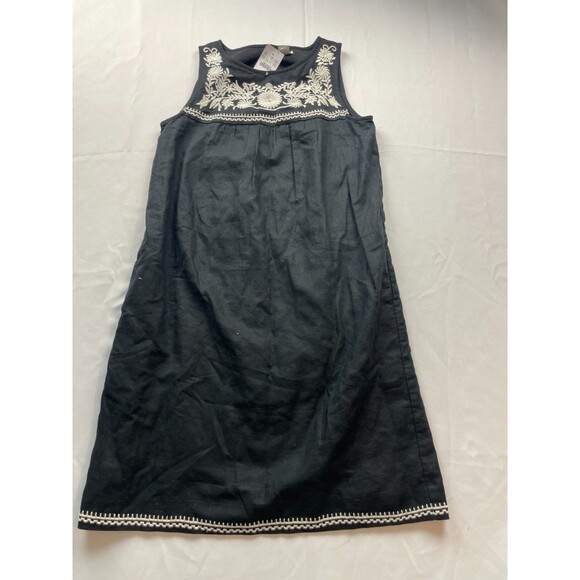green emerald velvet dress J. Crew Navy Embroidered Detail Dress- Size XS